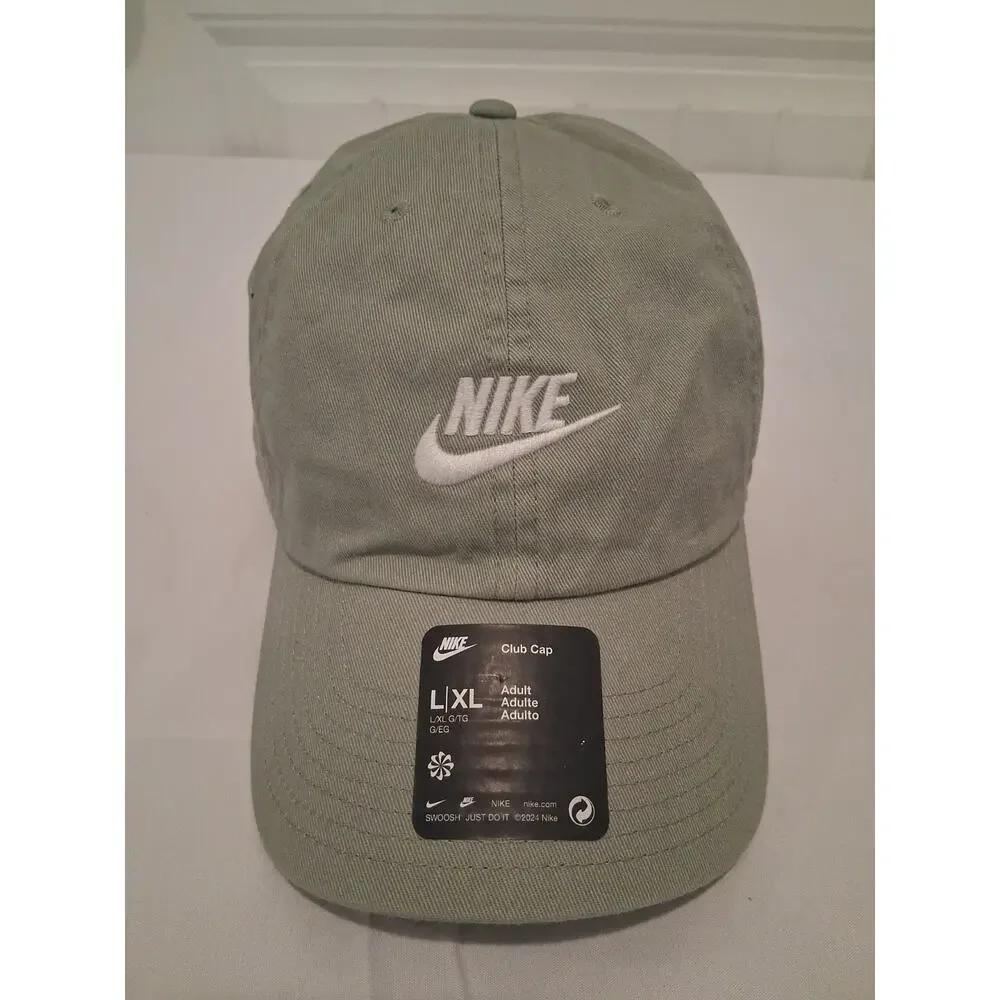 NWT Nike Club Cap Unstructured Swoosh Classic Hat Sage Green Size L/XL...